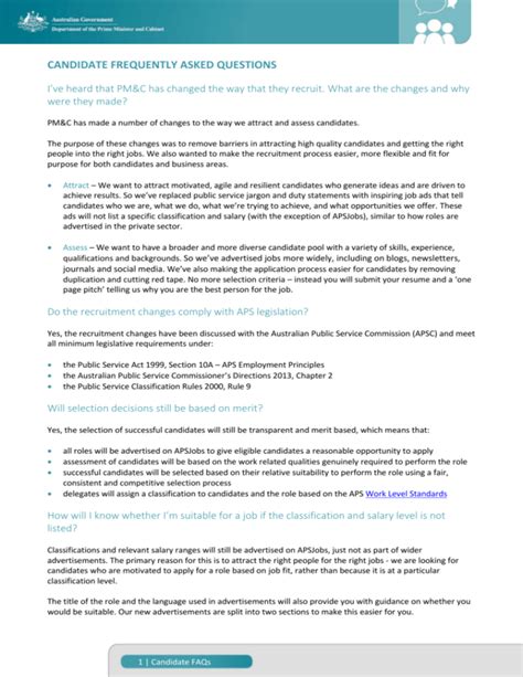 Candidate Frequently Asked Questions .